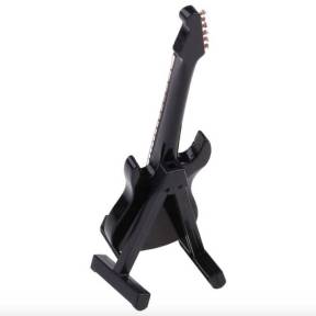Miniature black electric guitar