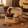 Estuche de Luxus con 5 Púas de Madera