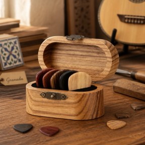 Estuche de Luxus con 5 Púas de Madera